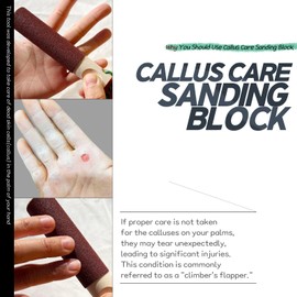 Callus Care Sanding Block - Prevent Climbers' Flapper - Cylindrical Palm Skin Smoother for Rock & Gym Climbers with Extra Sandpaper - Easy Grip