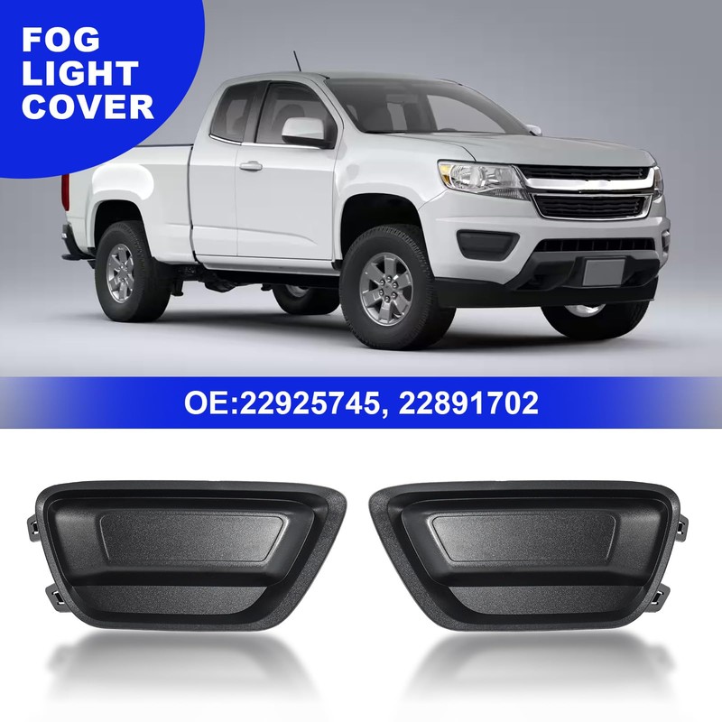 GearUp Pair Fog Light Cover Bezel for Chevy Colorado 2015-2021