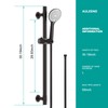 AULEEND Shower Slide Bar Handheld Shower Head with Hose, 5-Function
