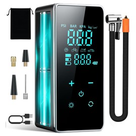 Tire Inflator Portable Air Compressor-18000mAh & 150PSI Portable Tire Inflator-Air Pump Cordless for Car,Motorcycle, Bike, Ball-Electric Air Compressor with Gauge, Touch Screen