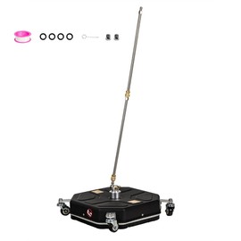 ANGLEWIDE 16" Pressure Washer Surface Cleaner 3600 PSI w/ 4 Wheels & 2 Extension Wands