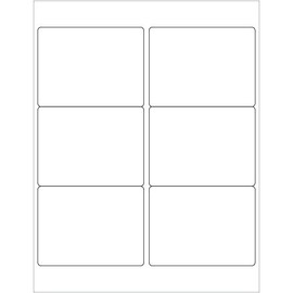 Aviditi Tape Logic 4" x 3" White Shipping Address Labels, for Laser & Inkjet Printers, Permanent Adhesive, 8 1/2" x 11" Sheet, 6 Labels Per Sheet, 100 Sheets
