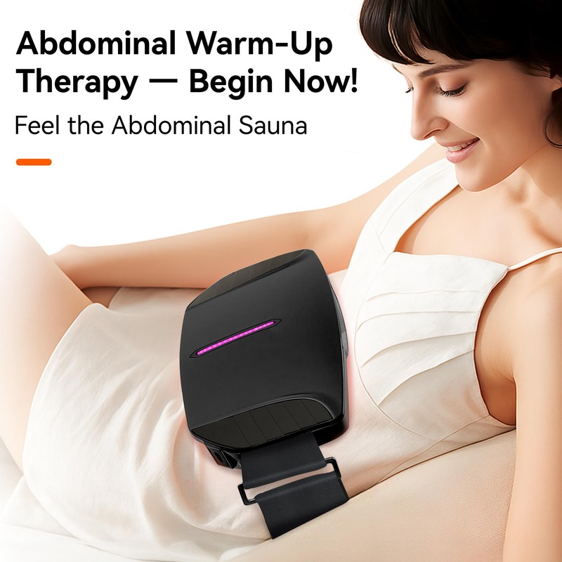 QXC Stomach Massager with Heat Help for Bloating, Cramps &