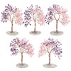 Amogeeli Handmade Copper Wire Crystal Tree with Agate Base, Fengshui