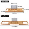 Utoplike Bamboo Bathtub Caddy Tray Bath Tray for Tub, Adjustable