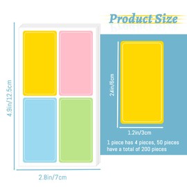 Modixun 200pcs Rectangle Name Label Stickers, Waterproof Name Tag Labels, Traceless Name Tags Sticker, Daycare Bottle Labels for School Supplies, Daycare, 6 * 3cm/2.36 * 1.18in