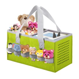Bag for Toniebox Starter Set, Carry Bag Compatible with Tonies Figure Accessories, Storage Box Carry Bag with Handle, Can Hold 30-40 Figures, for Figures Storage, Chargers, Accessories, Green
