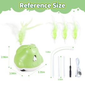 LYASIL 3 in 1 Interactive Cat Toys for Indoor Cats,Automatic Cat Laser Toys,Electric Moving Cat Toy for Home Alone Cats,Self Play Kitty Toys for Indoor Cats