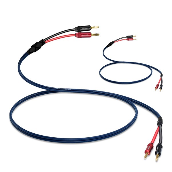 WOWLED 2 Pack Bi-Wire Speaker Cable with Gold-Plated Banana Plugs,