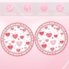 Valentine's Day Small Dessert Plates, Red Heart, 7 Inch, 40Pcs