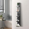 Defined Deco 5 Tier Wall Shelves, Black-Vertical Column Lack Wall