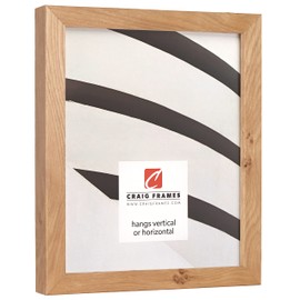 Craig Frames Farmhouse Essentials Tall, 24 x 36 Inch Picture Frame Matted to Display a 20 x 30 Inch Photo, Light Brown