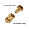 2PCS Water Hose Quick Connector Brass 3/4 Inch Male and