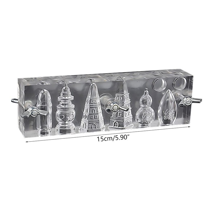 Awesomeonei Acrylic Incense Cones Tower Shape with 6 Holes Pagoda