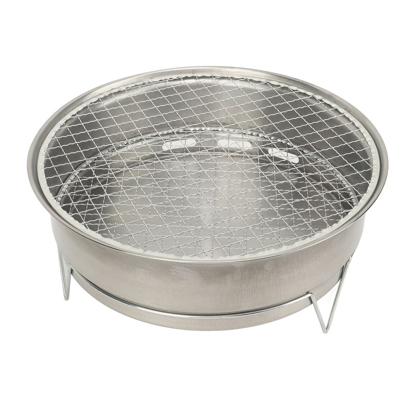 Portable Round Barbecue Charcoal Grill Multifunctional Compact Charcoal Stove for