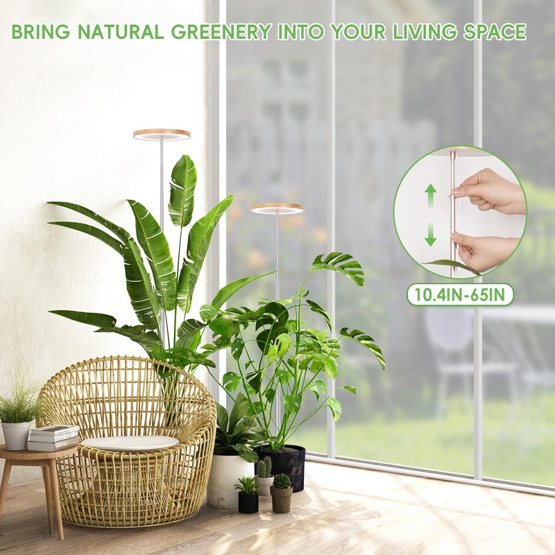 LBW Plant Grow Light Bamboo Plants Grow Lights for Indoor