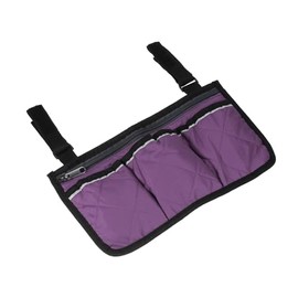 YOKIVE Armrest Organizer, Waterproof Chair Snack Storage Bag with Straps, Great for Camping Beach Daily Use, (Purple, 4 Pockets)