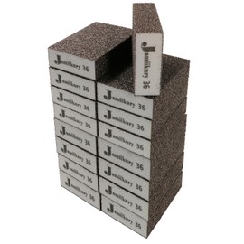 16Pcs 36 Grit Sanding Blocks, Jamiikury Coarse Sanding Sponge Washable and Reusable, Wet Dry Sandpaper Sponge for Wood Metal FurniturePaint and Drywall