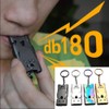gofidin Double Pipe Whistle Pendant Keychain High Decibel Outdoor Survival