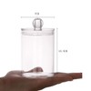YIRANJIA 5-Pack Clear Acrylic Qtip Dispenser Jars - Round Bathroom