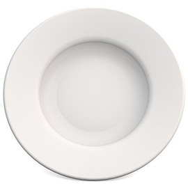 Ornamin Teller tief Ø 23,5 cm weiß, Melamin | hochwertiger, stabiler Kunststoffteller | robustes Alltags-Geschirr, Camping, Picknick, Gemeinschaftsverpflegung | Speiseteller, Suppenteller