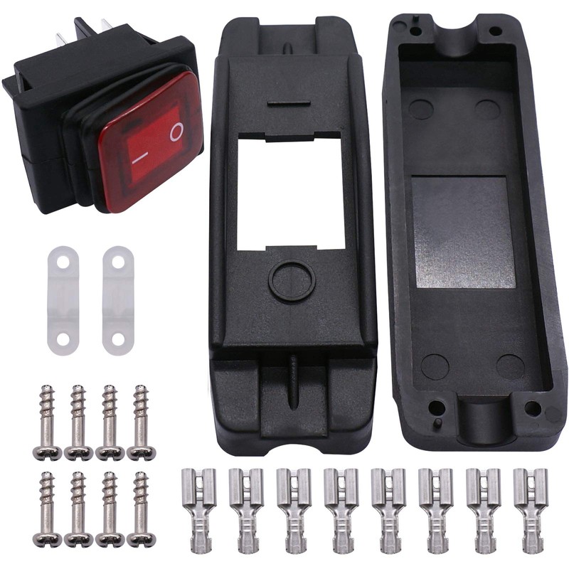 TWTADE Waterproof Inline Cord Switch 12V DC 16A ON-Off Red