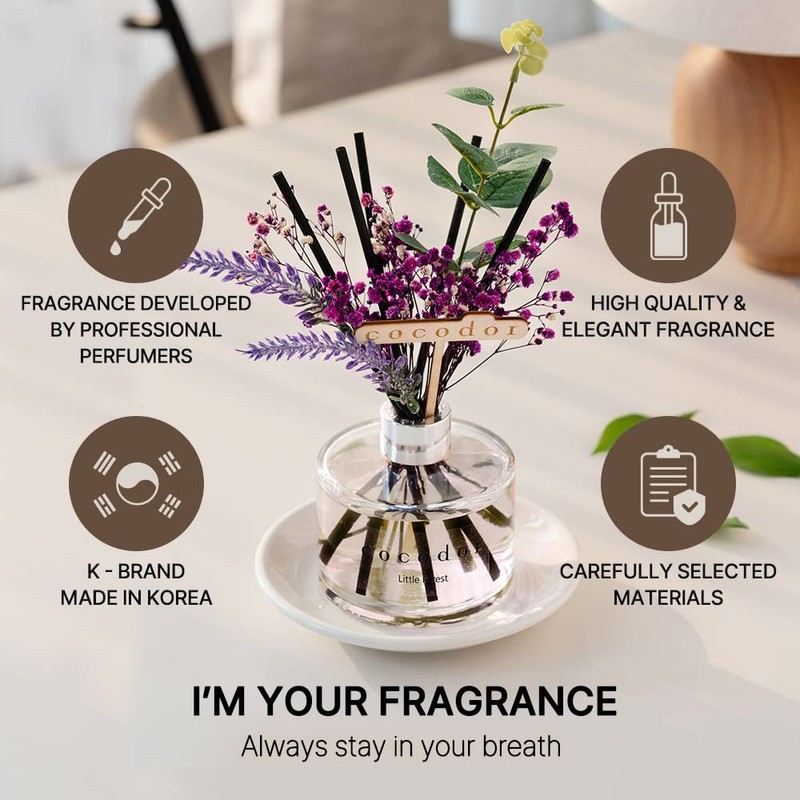 COCODOR Lavender Reed Diffuser/White Jasmine/6.7oz/1Pack / Home Fragrance Scent Essential