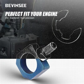 Bevinsee Turbo Variable Flow Actuator Eye Bolt Nut VGT Rod End Link Compatible with Acura RDX Grade 8 K23A1 2007-2012 with 2300DO-VT.T Engine Titanium alloy Blue Burnt