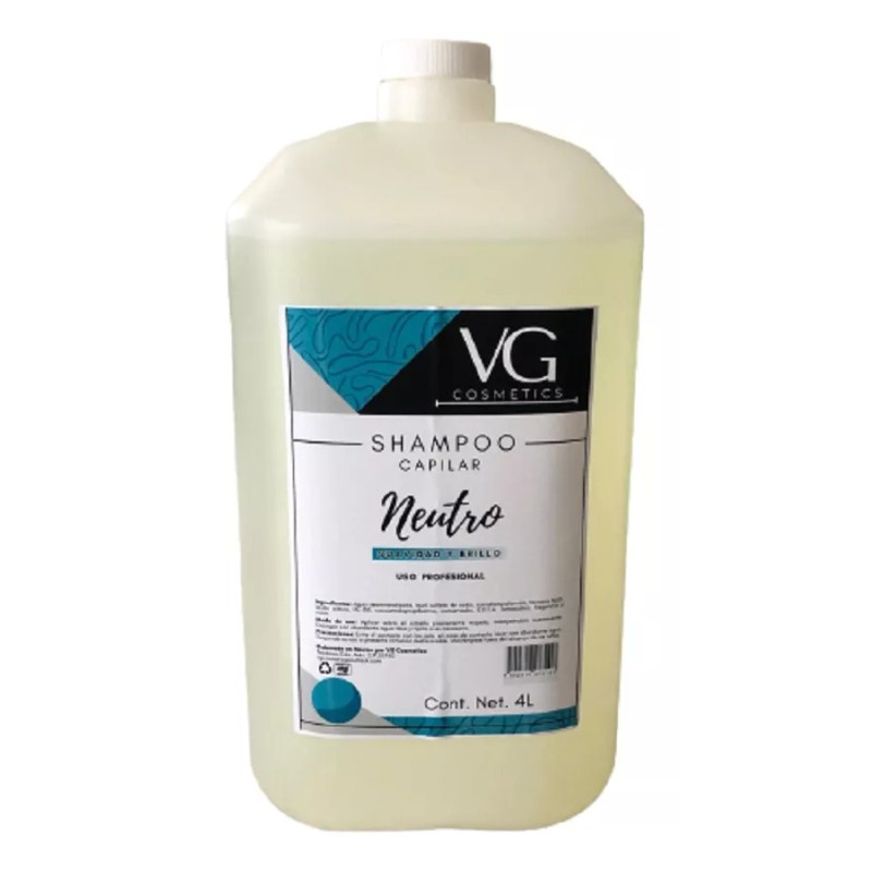 vg cosmetics Shampoo Neutro Y Acondicionador De Coco 4lt, C/u