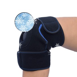 LAFUYSO Knee Ice Pack Wrap, Reusable Hot & Cold Therapy Gel Pack – Adjustable Compression Support for Injuries, Knee Pain, Knee Surgery, Arthritis, Meniscus Tear and ACL