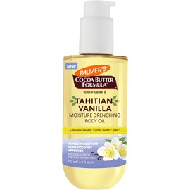 Palmer's Cocoa Butter Formula Tahitian Vanilla Body Oil, Aceite Hidratante con Manteca de Karité y Vitamina E para una Piel Más Suave, Humectación 72 Horas, Dermatológicamente Probado, 192ml