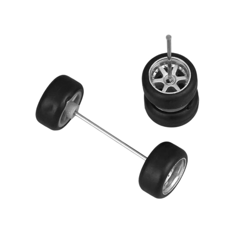 Pack of 4 1/64 Scale Remote Control Car Wheels with