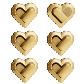 NICENEEDED 6 PCS Heart Turn Lock Clasp, Metal Purse Closure Fastener Locks for Leather DIY Crafts, Hardware Clip Latches Accessory for Handbag Wallet Briefcase Shoulder Bags