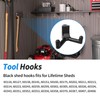Dfnidy Tool Hooks Compatible with Lifetime Storage Shed Accessories, Black
