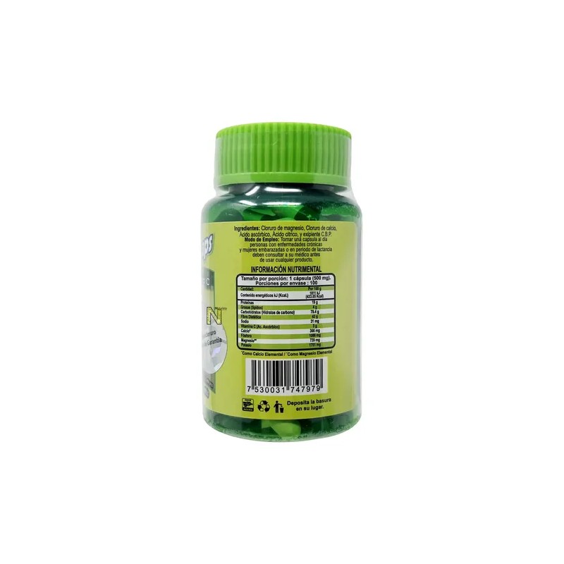 Cloruro De Magnesio Con Vitamina C (100 Caps) Maxicloruro