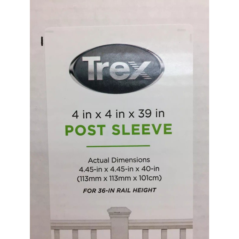 Trex 4 x 4 x 39 inch White Post Sleeve
