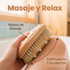 Lumina Cepillo Corporal Exfoliante de Madera con Cerdas Naturales,cepillo
