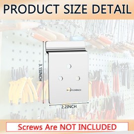 Pelopy 10 Pack Slatwall Metal Plate Mount Backplate Mounting Adapter to Make Items Slatwall Compatible Heavy Duty Steel Bracket with 4 Pre-Drilled Holes Backplate for Secure Displays