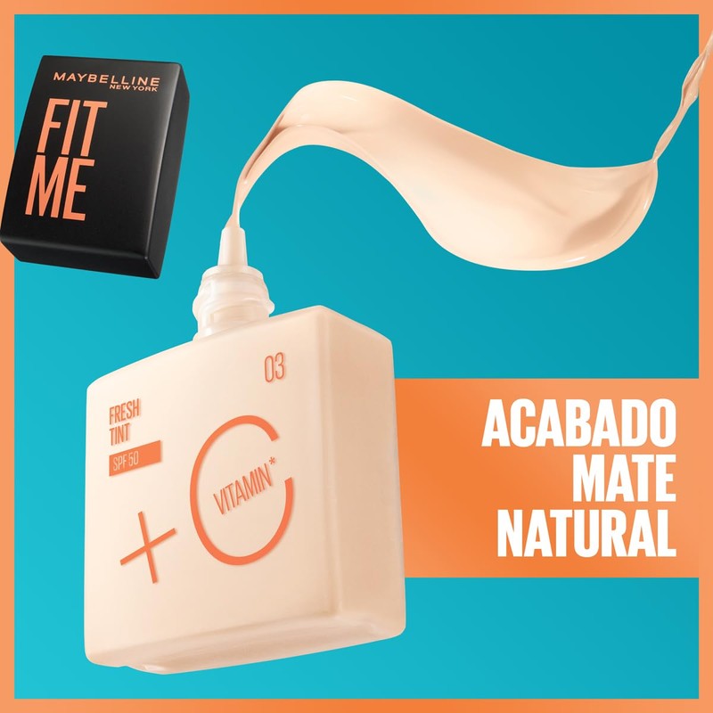 Base de maquillaje Fit Me Fresh Tint, 0.5 Maybelline NY