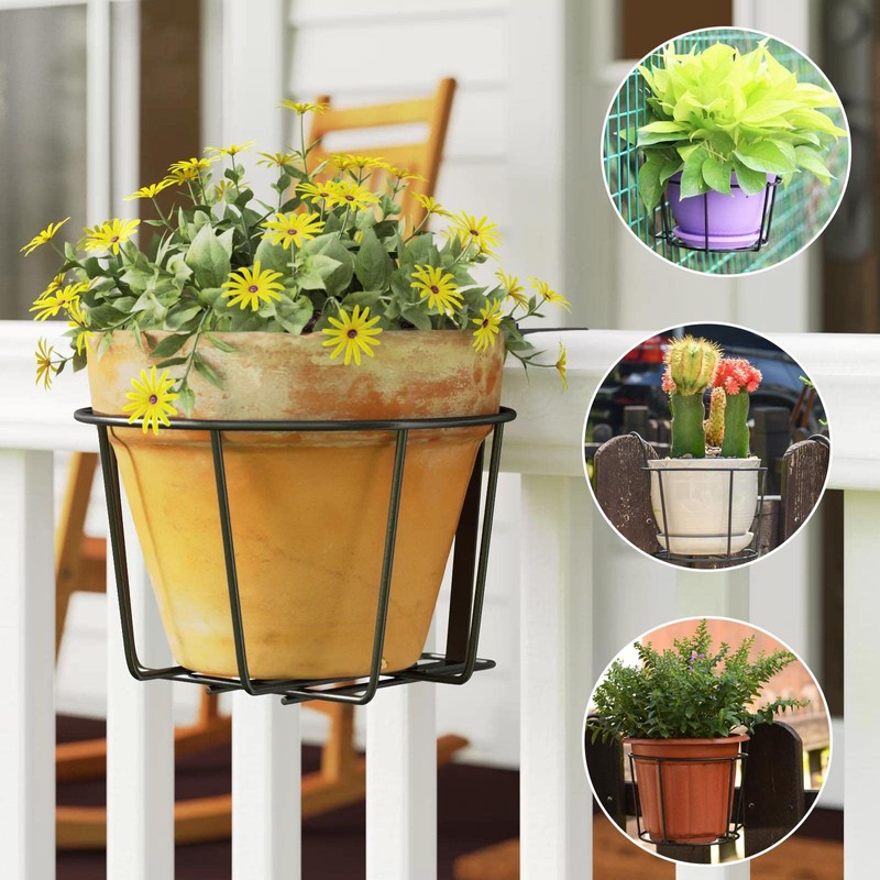 EATHEATY EATHEATY 6 PCS Plant Traps for Pots on Railing