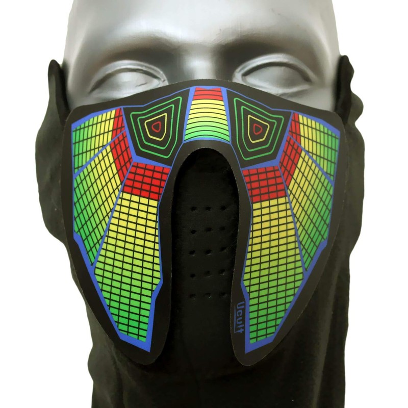 Ucult Sound Activated LED Equaliser Mask LED Mask Festival Rave