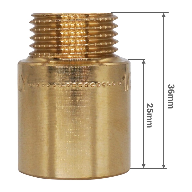 SKIR'CO Pipe Thread Extension 1/2 Inch Tap Extension Male and