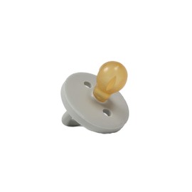 SWEETIE Rubber Gray Pacifier Natural Rubber Pacifier Rounded (0-6 Month, Gray)