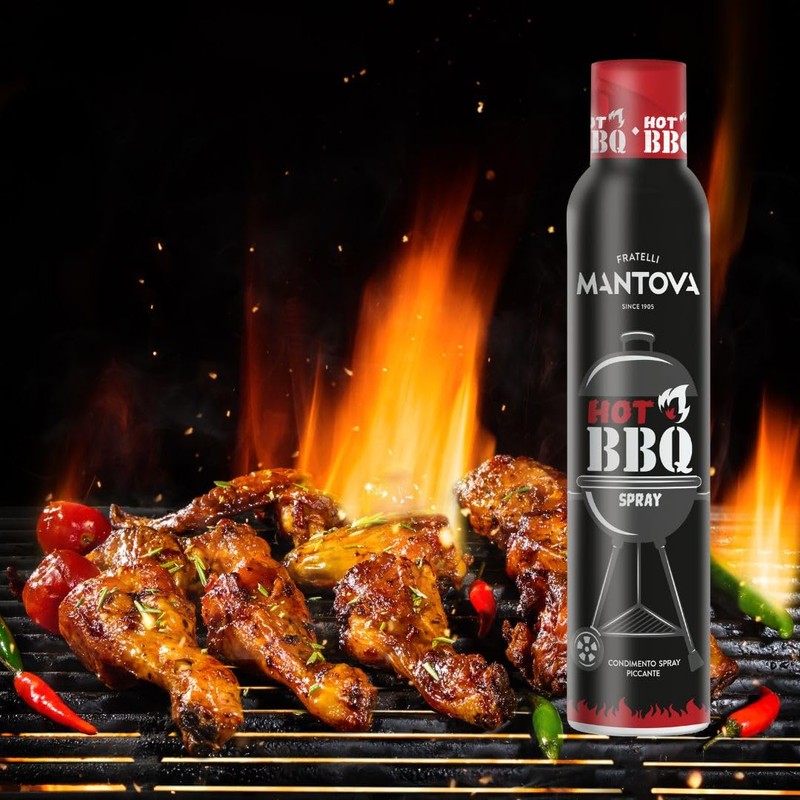 Mantova Hot BBQ Spray – Oil Infused with Smoky and