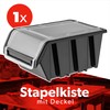 KADAX Stacking Box with Lid, Storage Box Made of PP