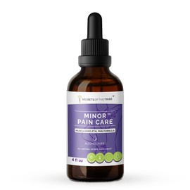Secrets of the Tribe - Minor Pain Care, Herbal Supplement Blend Drops Alcohol-Free Liquid Extract, Musculoskeletal Pain Formula (4 fl oz)