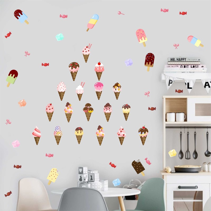 Ice Cream Wall Decals Candy Wall Decal Ice Cream Cone