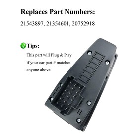 ORIGINSUN 20752918 Interruptor maestro de ventana para Volvo VAH, VHD, VNL, VT