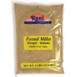 Rani Foxtail Millet Polished (Setaria italica) Ancient Grains 64oz (4lbs) 1.81kg ~ All Natural | Gluten Friendly | NON-GMO | Vegan | Indian Origin | Kangi / Kakum / Navane / Tenai