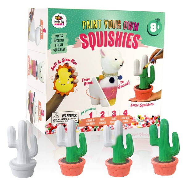Arts and Crafts Gifts for Girls. DIY Alpaca Paint Your Own Squishies Kit! Top Kids Craft Toy for Ages 8 9 10 11 12 Year Old. Includes Slow Rise Squishies and Fabric Paint
